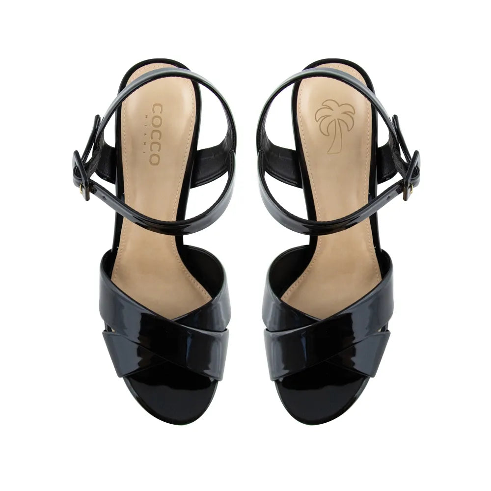 Zoe Platform Sandal Black