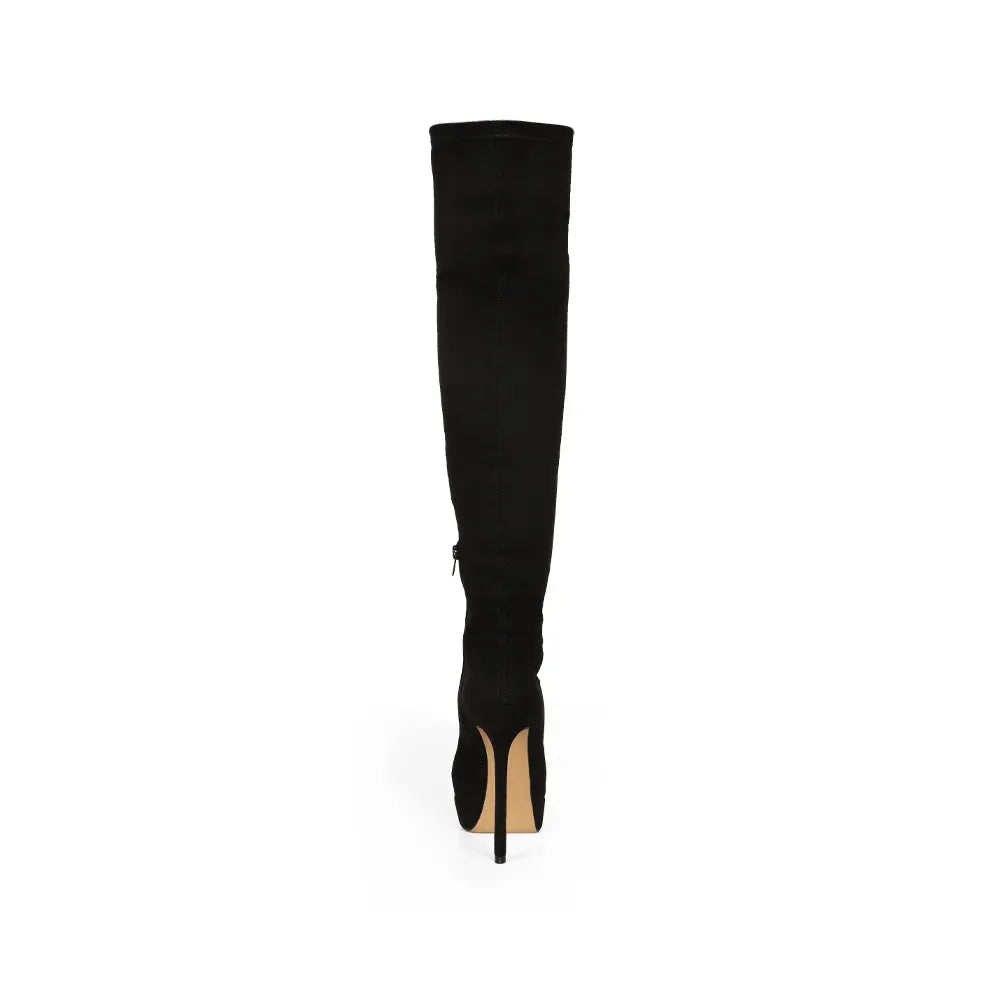Nadine Over The Knee Boot Black