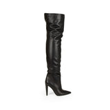 Simone Over The Knee Boot Leather Black