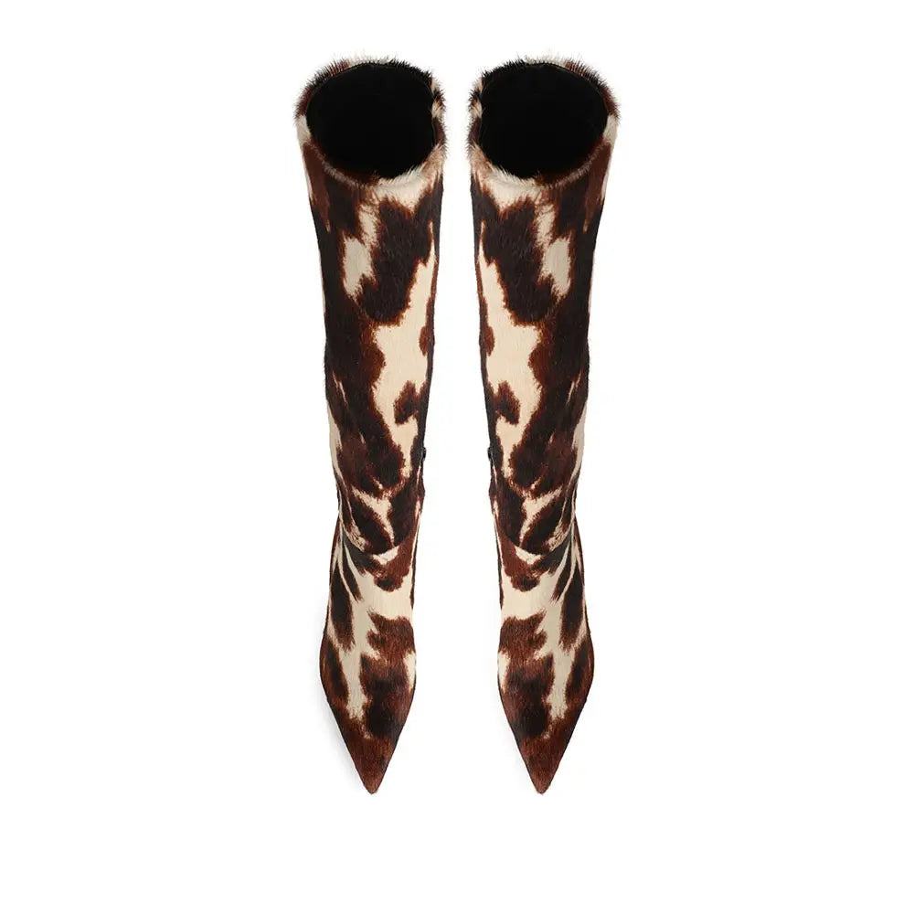 Rachel Boot Fur Leather Coffee