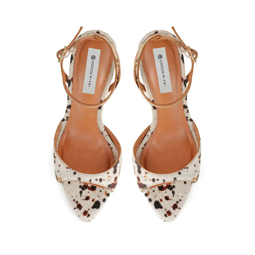 Estella Sandal Fur Leather White