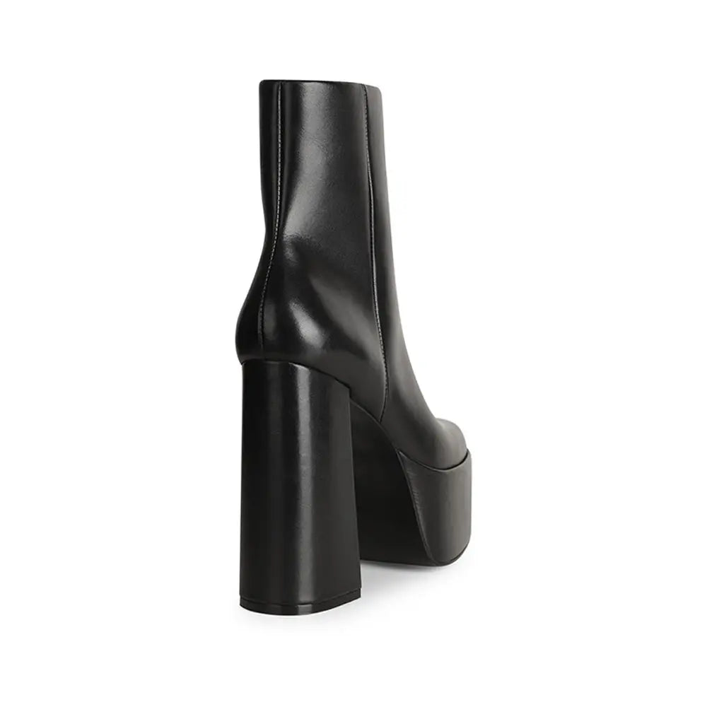 Chloe Platform Boot Black Leather – view 4