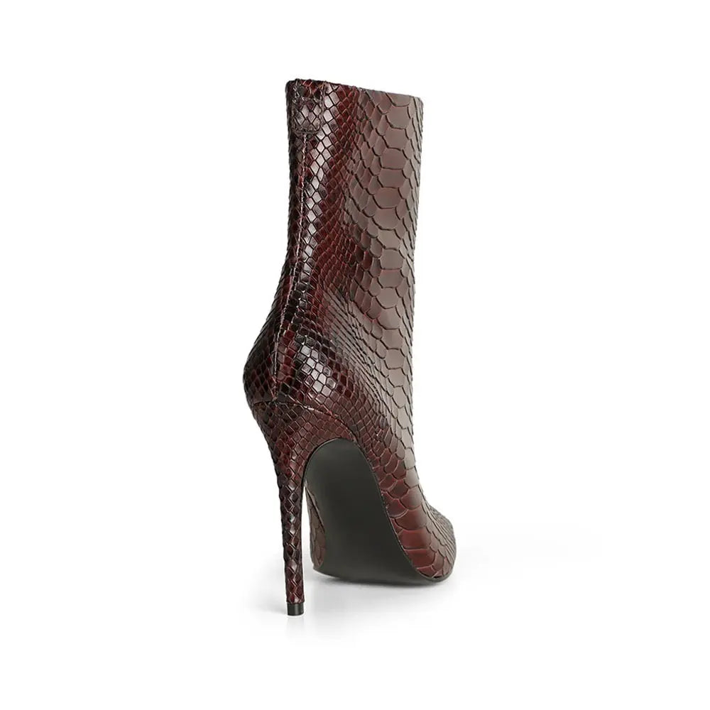 Ivy Ankle Boot Brown Snake Leather – view 4