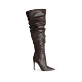 Soraya Over The Knee Boot Brown Leather