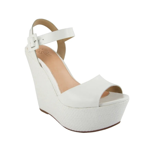 Beth Platform Leather White