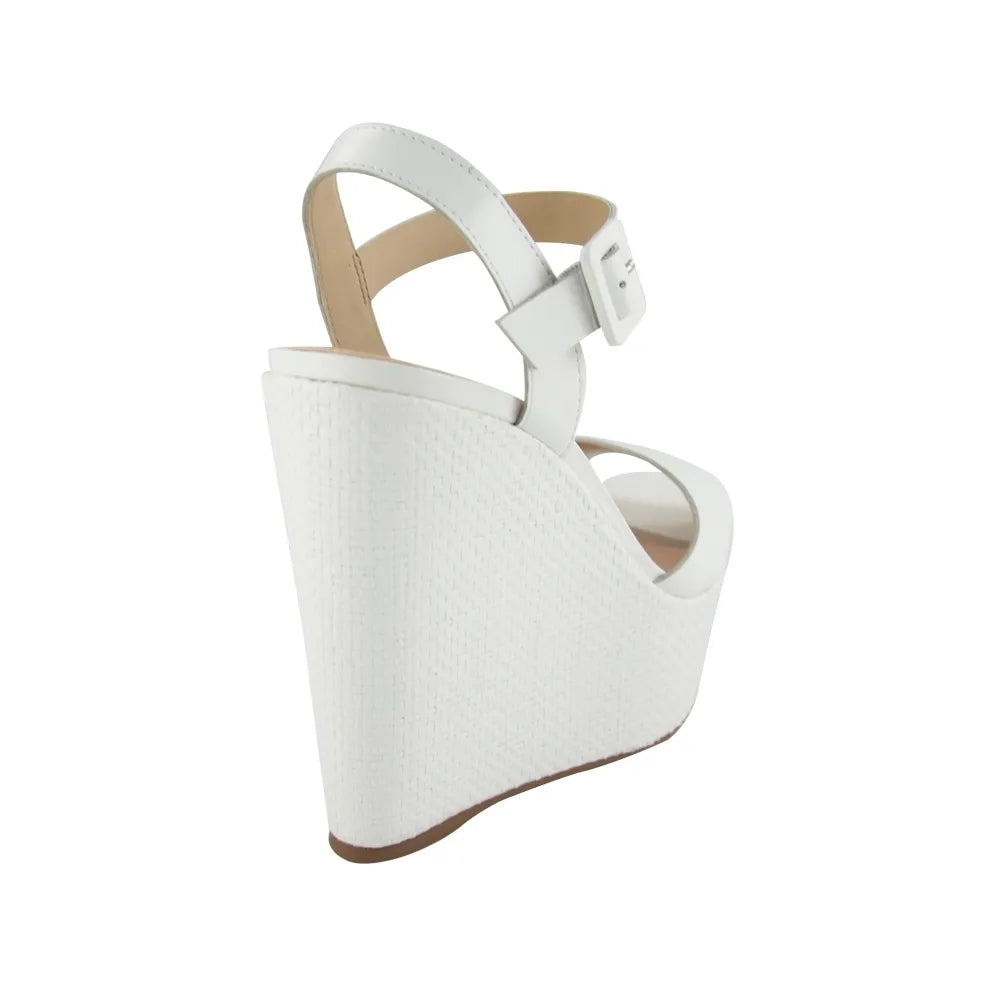 Beth Platform Leather White