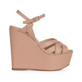 Tainara Wedge Nude Leather
