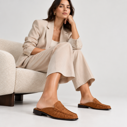 Milano Mule Almond Suede