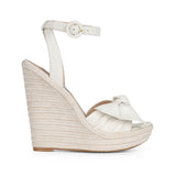 Alana Espadrille Wedge Off White Leather