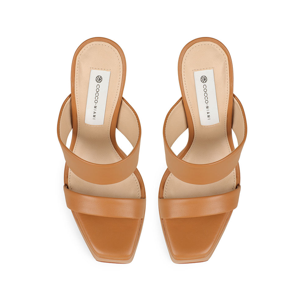 Arianna Platform Leather Almond