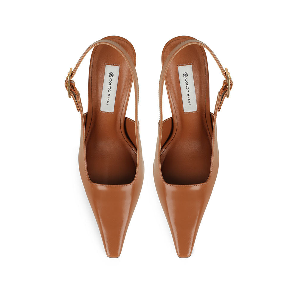 Aurora Pump Almond Leather