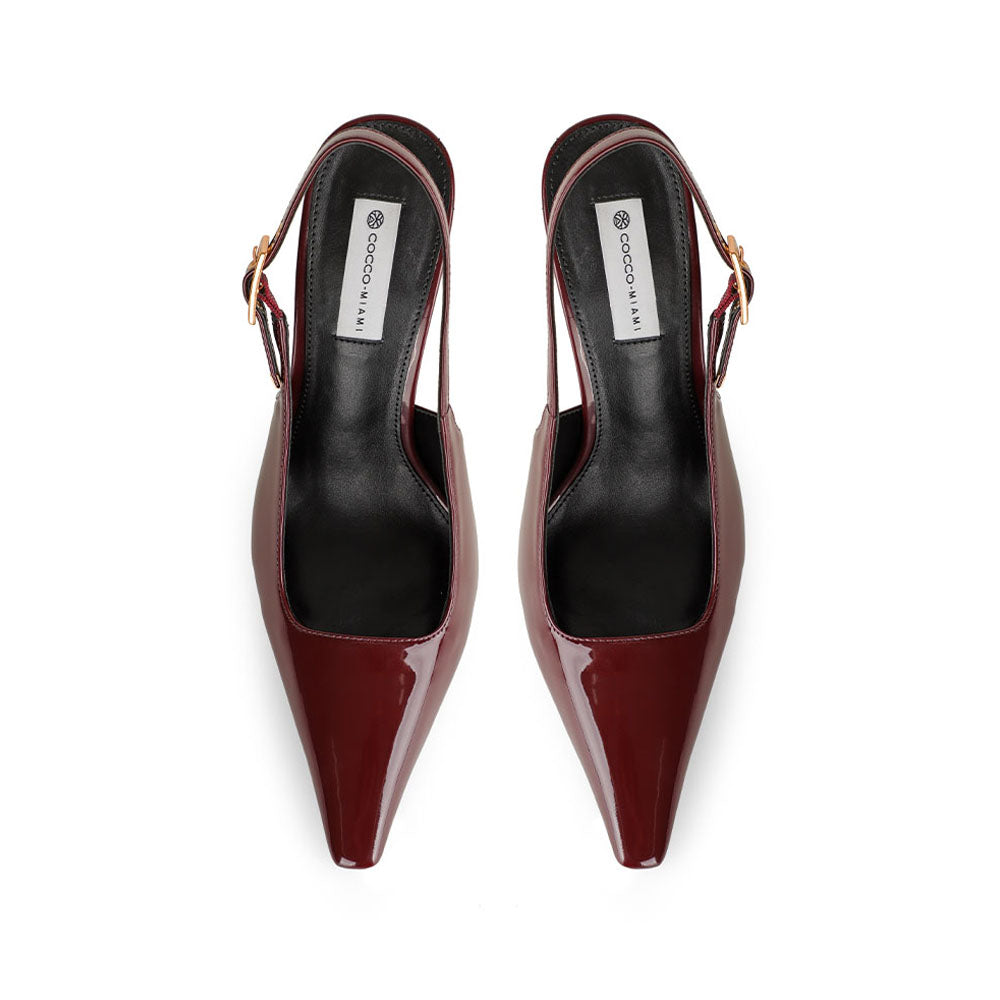 Aurora Pump Cherry Leather