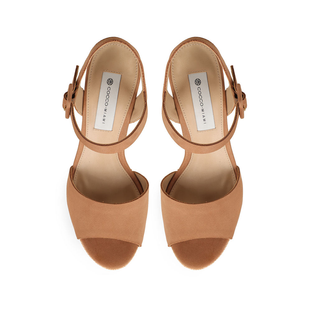 Beth Platform Leather Beige