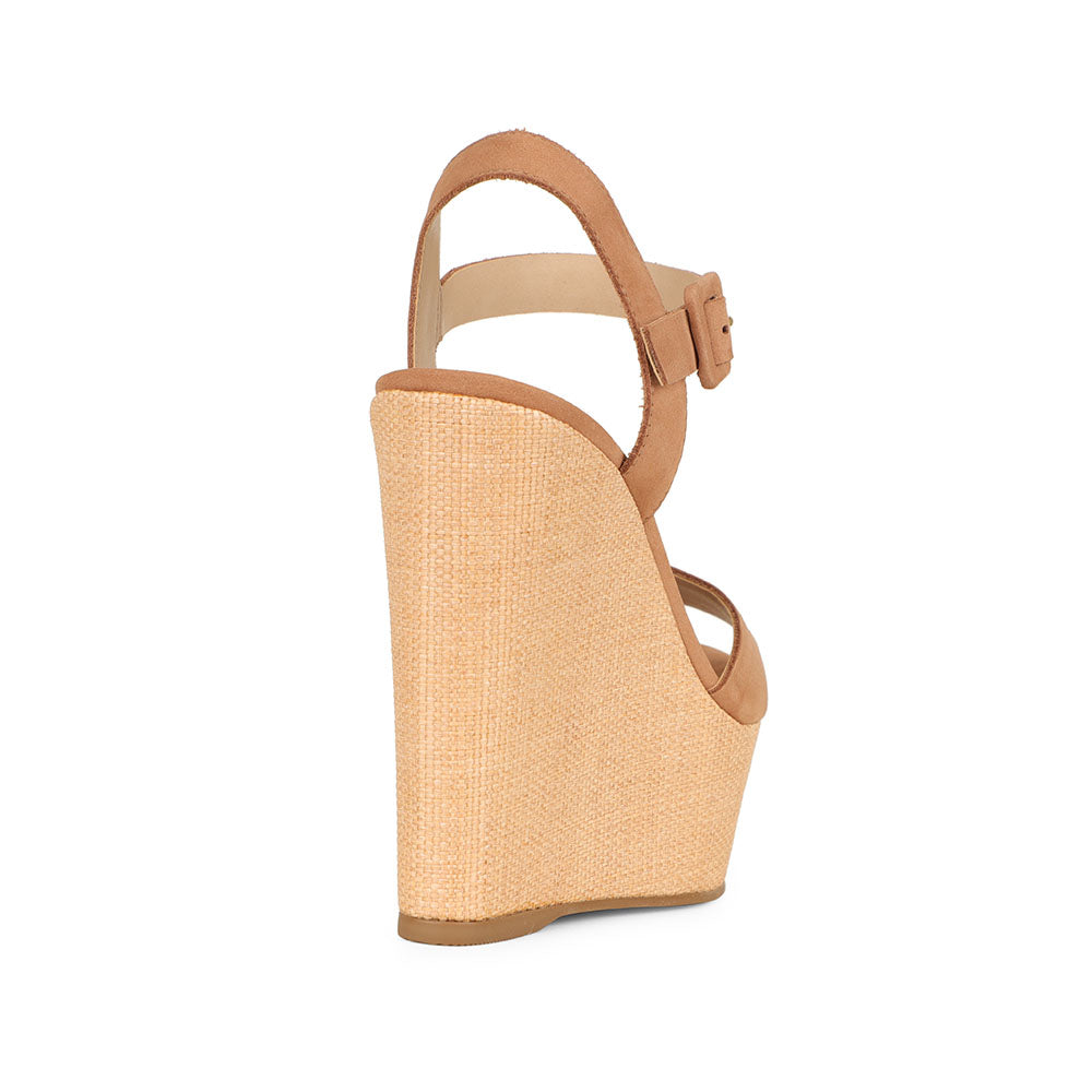 Beth Platform Leather Beige