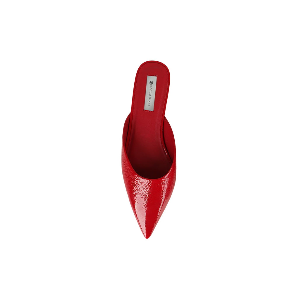 Capri Mule Red Patent Leather