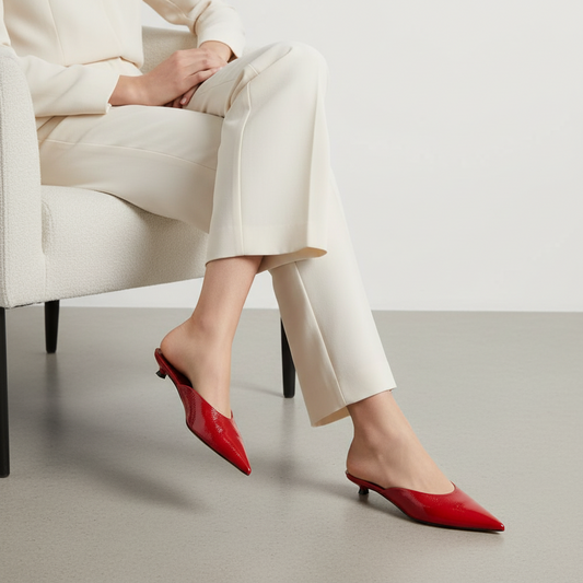 Capri Mule Red Patent Leather