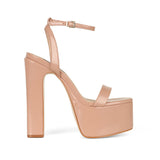 Darla Platform Sandal Nude Patent Leather