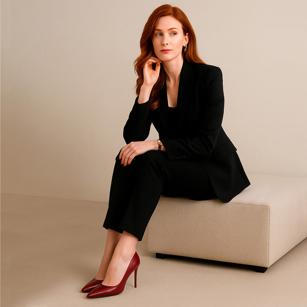 Deborah Pump Leather Cherry