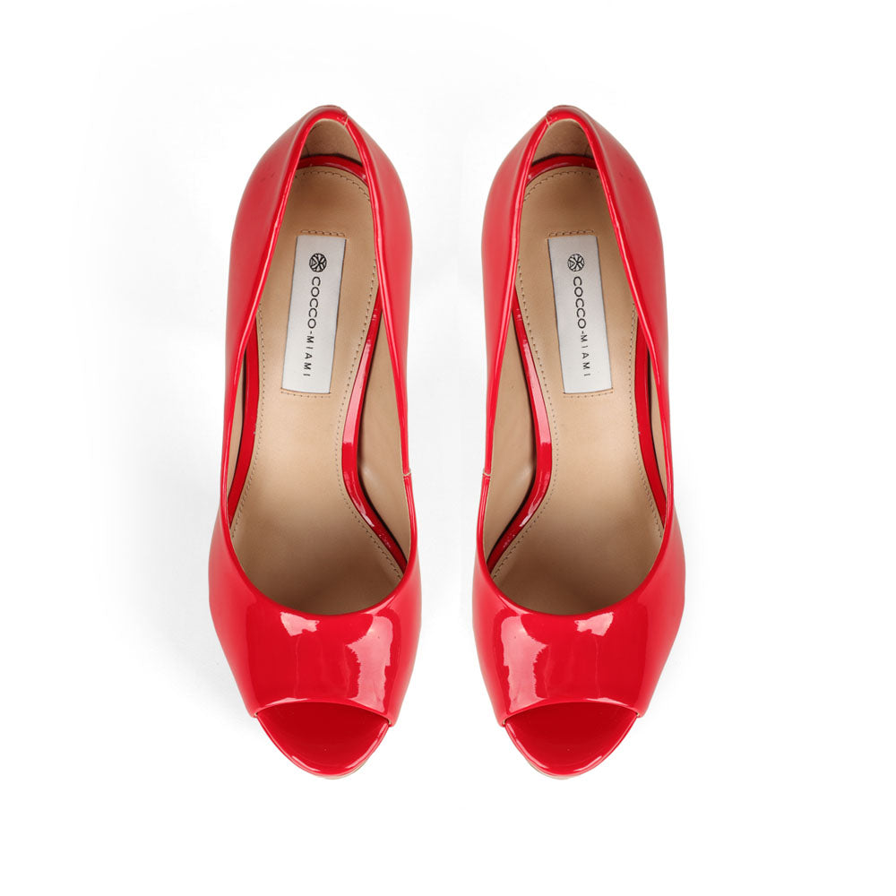 Deisi Peep Toe Red
