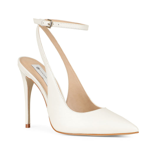 Grace Slingback Pump Leather White