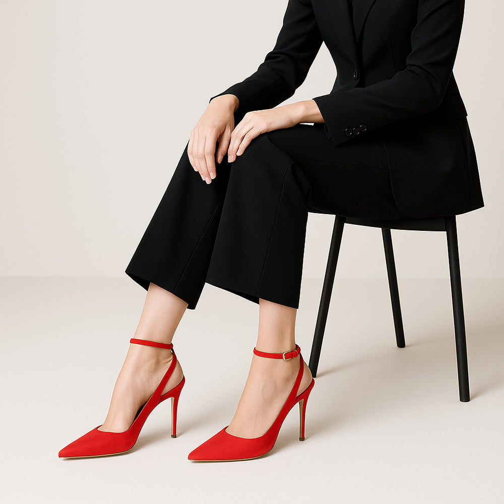 Grace Slingback Pump Leather Red