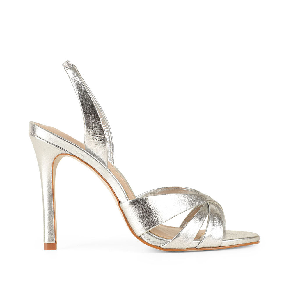 Hilary Sandal Silver Leather