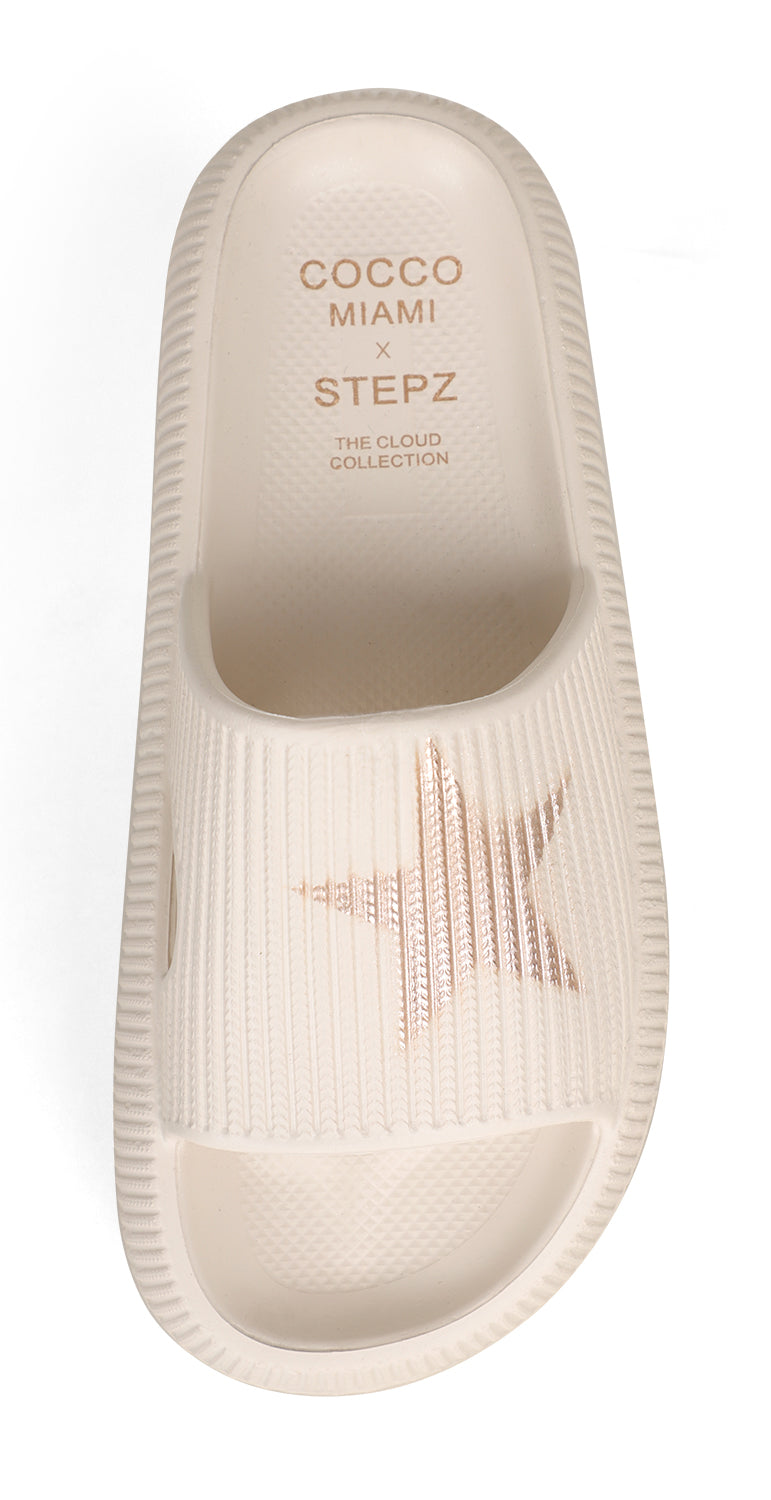 Cocco Miami x Stepz Cloud Slides – Star Ivory