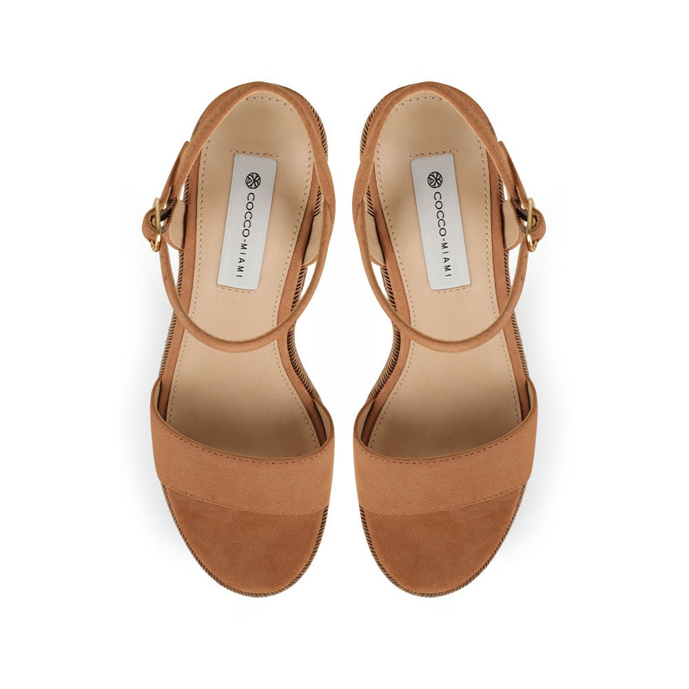Isabela Platform Almond Leather