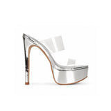 Kaila Platform Mule Crystal Vinyl