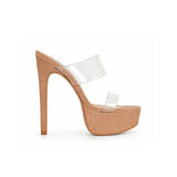 Kaila Platform Mule Nude Vinyl