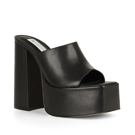 Lexie Platform Leather Black