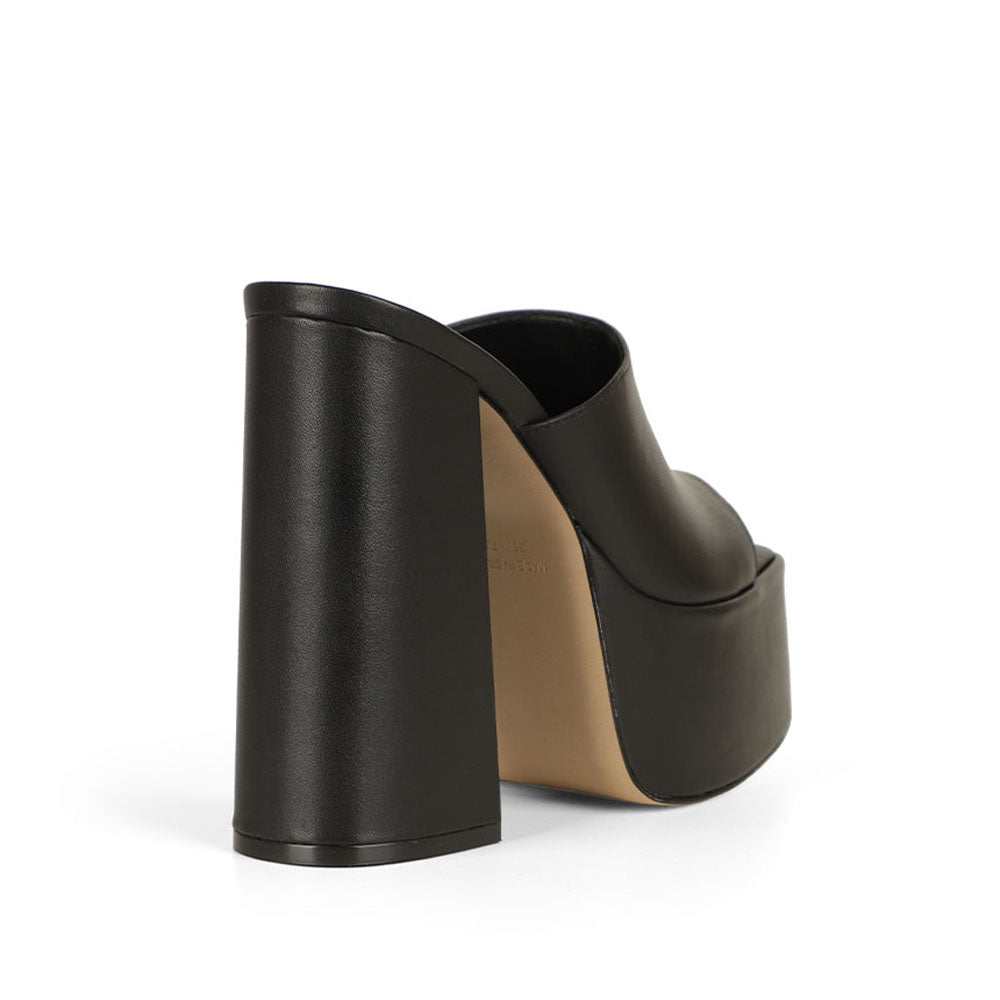 Lexie Platform Leather Black