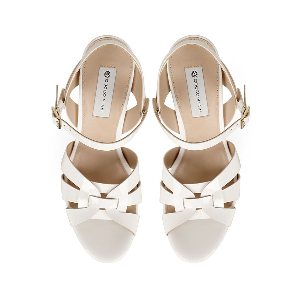 Linda Plataform Sandal White
