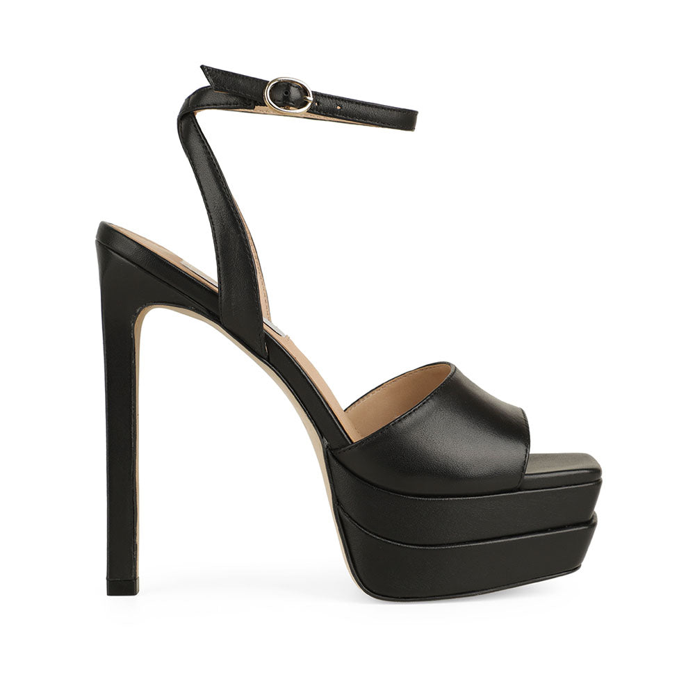 Lizzie Platform Sandal Leather Black