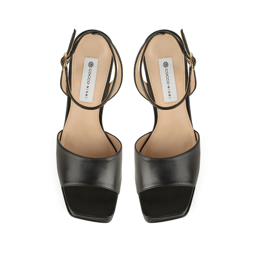 Lizzie Platform Sandal Leather Black