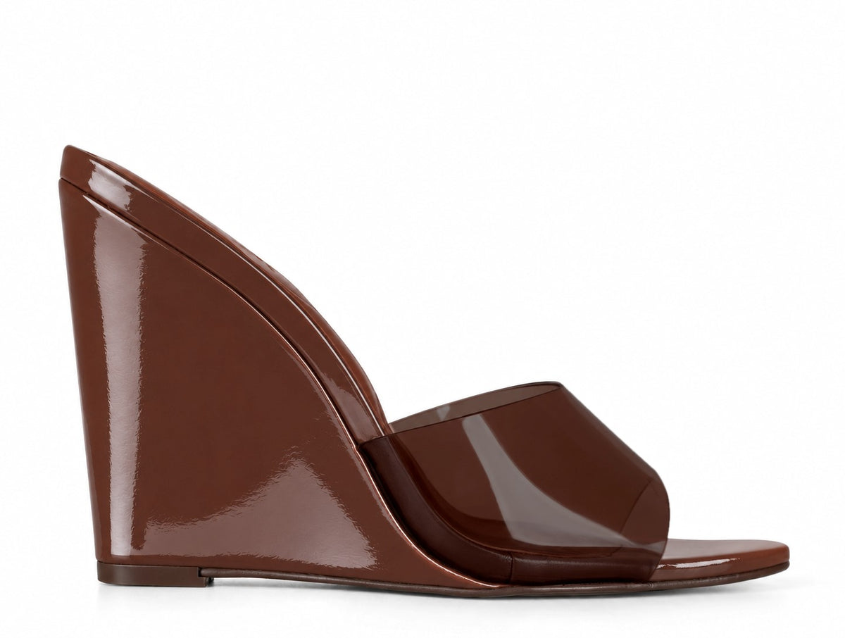 Luiza Wedge Mule Brown