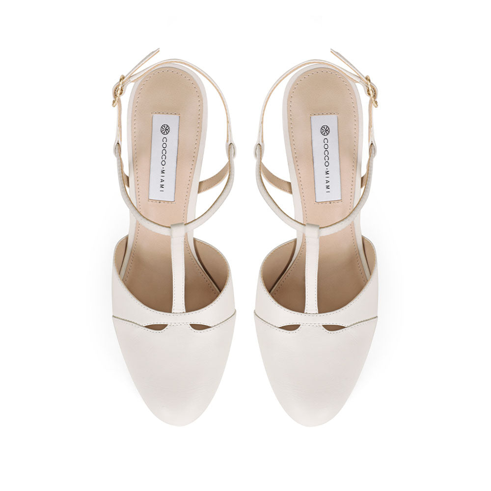 Maite Platform Sandal Leather White
