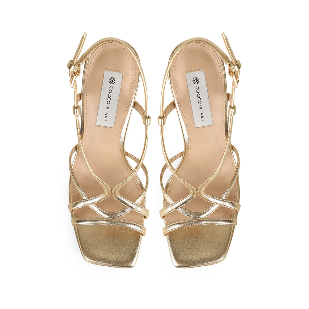 Megy Platform Sandal Gold
