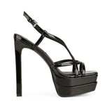 Megy Platform Sandal Black Patent Leather