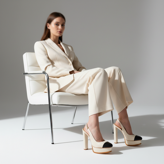 Olivia Platform Leather Off White