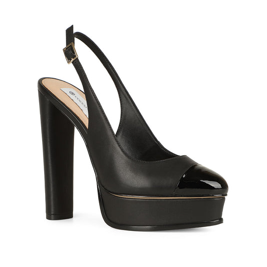 Olivia Platform Leather Black