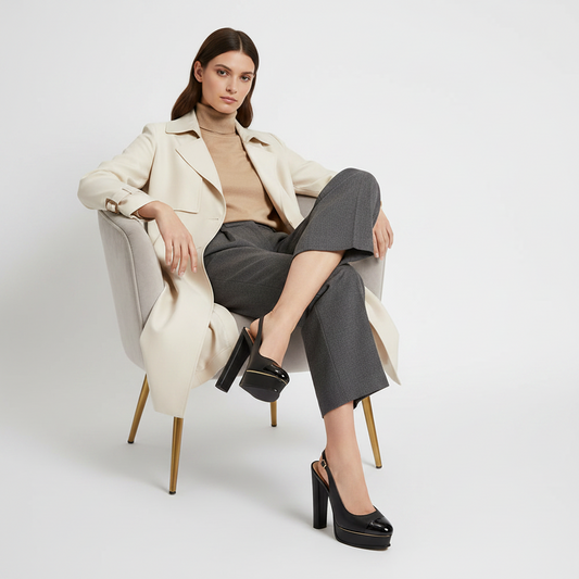 Olivia Platform Leather Black