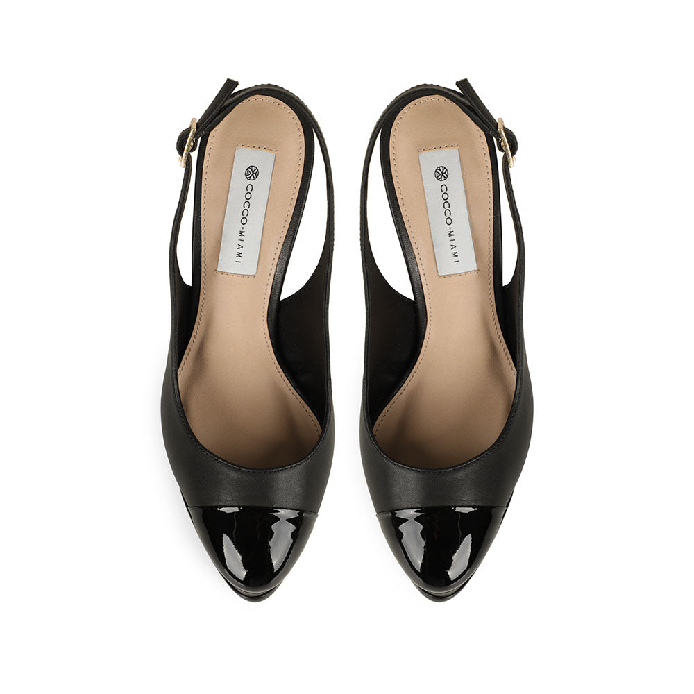 Olivia Platform Leather Black