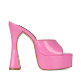 Mule de plataforma Valentina sintético rosa