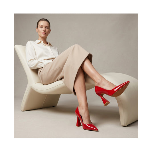 Adelaide Pump Red Patent Leather