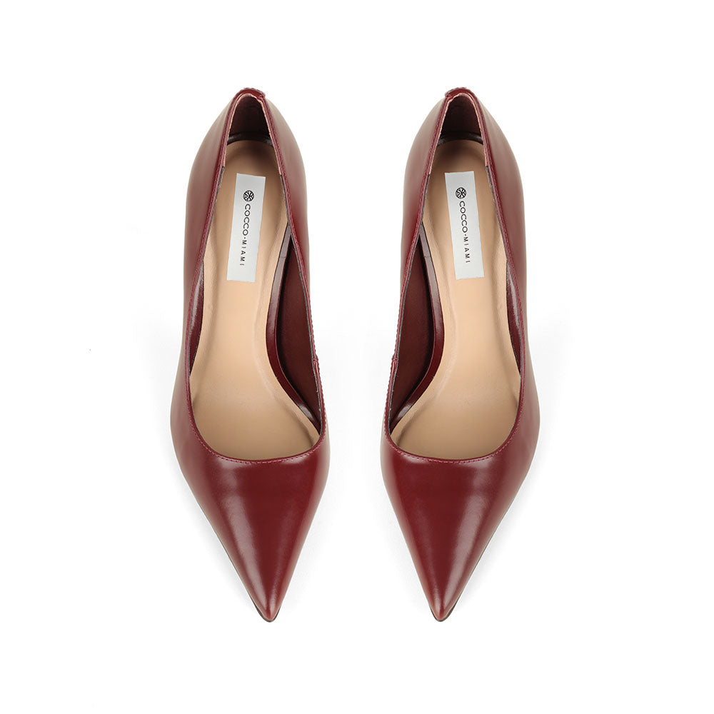 Deborah Pump Leather Cherry