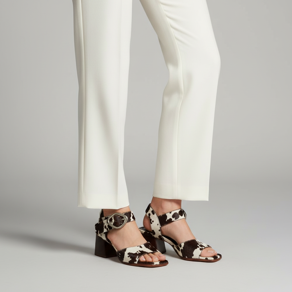 Matilda Sandal Animal Print Leather