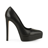 Giulia Platform Pumps Leather Black
