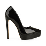Giulia Platform Pumps Black Patent Leather