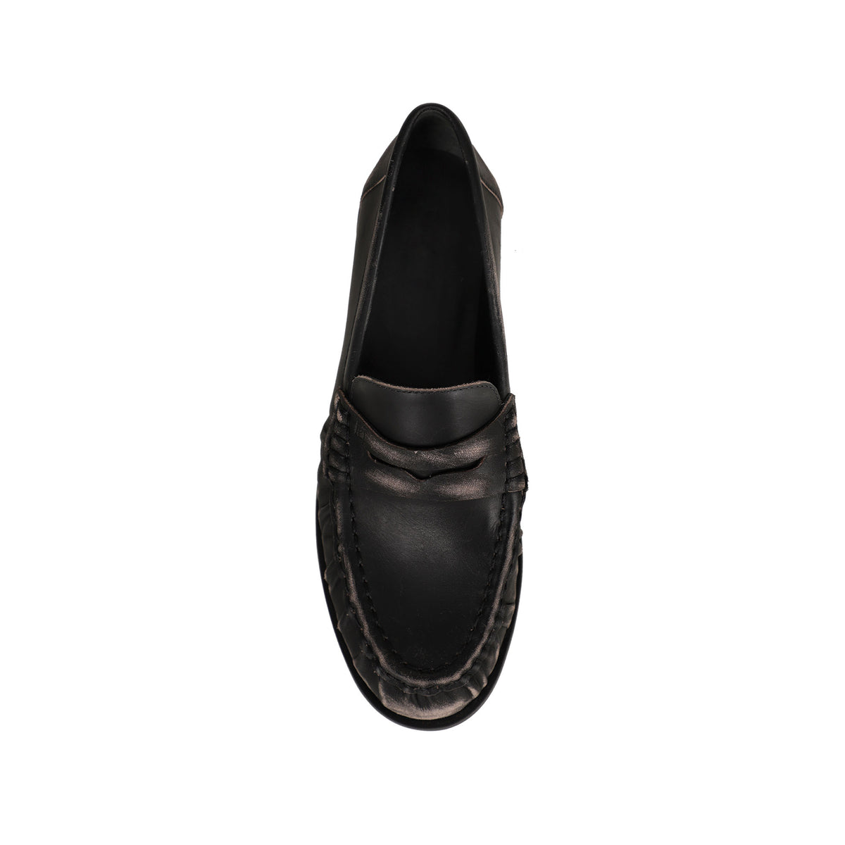 Martina Loafer Black Distressed Leather – view 3